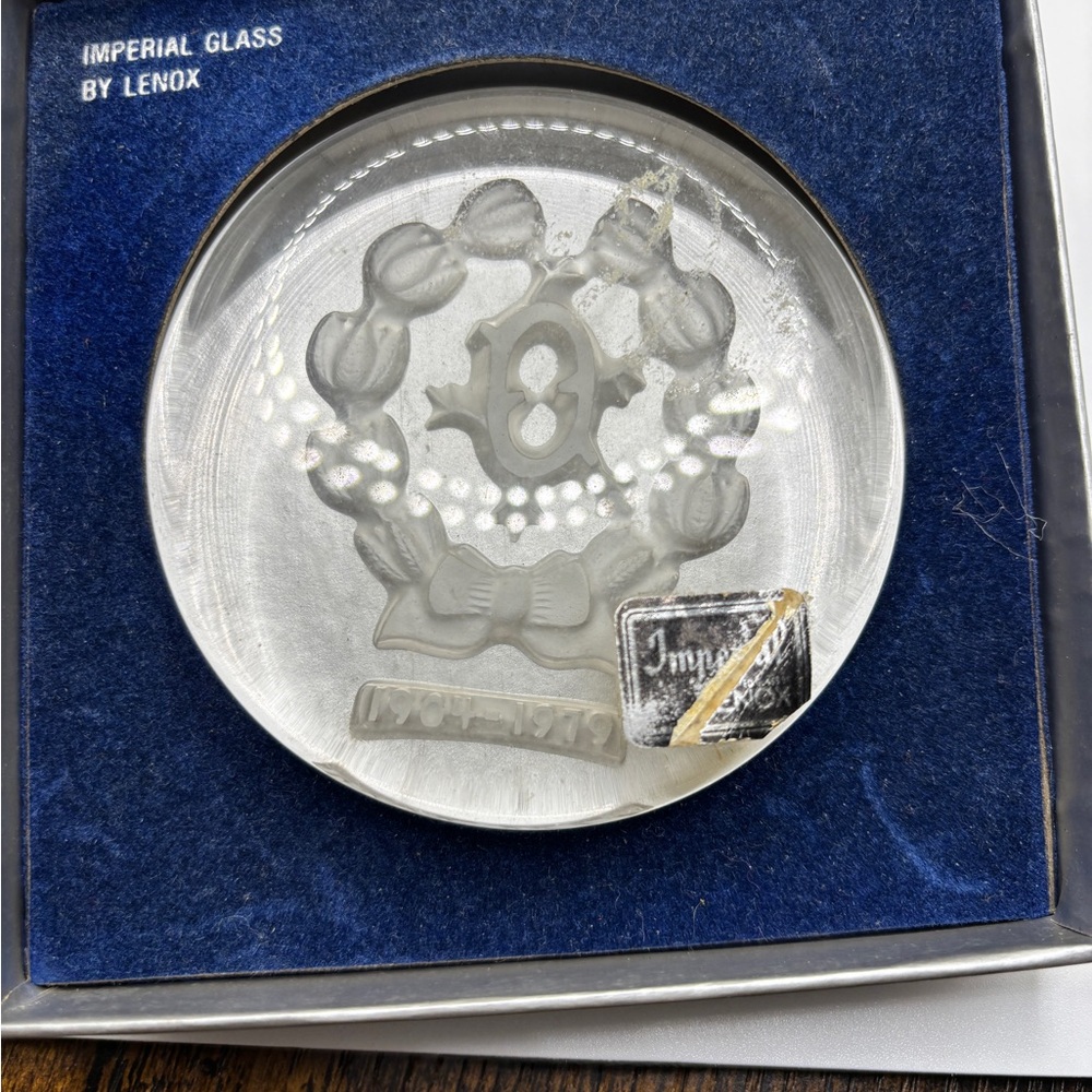 Imperial Glass by Lenox Silver paper weight